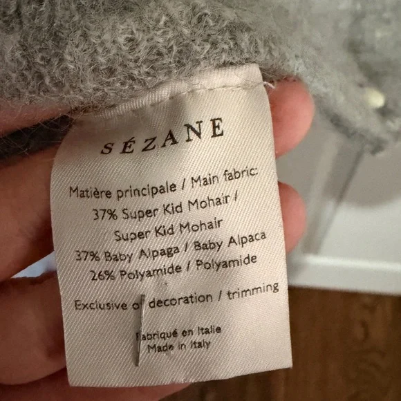 Sezane Gray Barry Cardigan - XXS - Picture 5 of 5